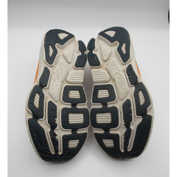 HOKA ONE ONE Shoes Womens Size 8.5 Wide Blue Orange Bondi 7 Running Cushioned - Picture 7 of 14